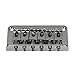 1 PCS Metal Chrome Fixed Guitar Bridge 78mm 6 Saddle Hardtail Bridge For Most 6-String Electric Guitar Replacement Accessory