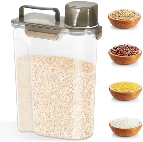 Amazon.com: 2 Pcs Set Rice Dispenser Storage Containers, 10 Lbs Small ...