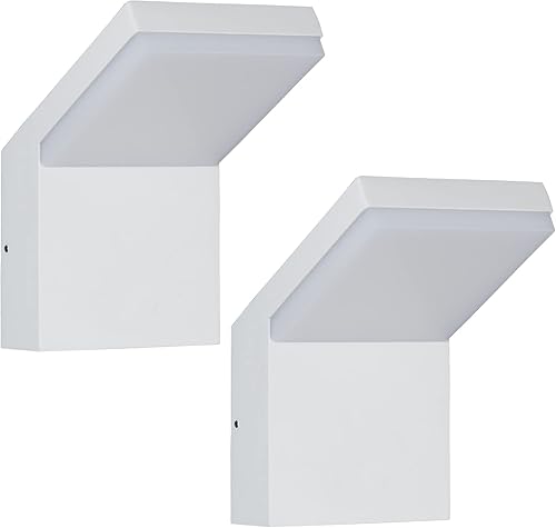 Miniatura 8 de Inowel Paquete de 2 apliques de pared con sensor de movimiento para exteriores, luz LED blanca, moderna, para porche, IP54, impermeable, para