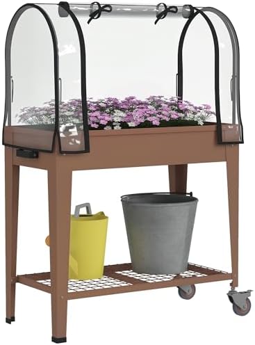 Outsunny Mesa de Cultivo con Ruedas 80x40x120 cm Huerto Urbano El...