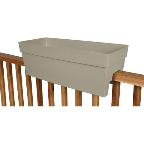 DCN Plastic N352738 Rail Planter, Portabella, 27-Inch Cover