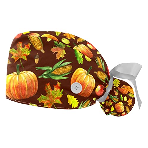 Chapeaux de travail motif de maïs-citrouille anti-transpiration avec bandeau intégré