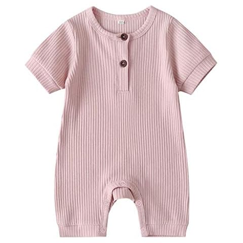 Newborn Baby Girl Boy Knitted Onesies Romper Jumpsuit Bodysuit Button Solid Unisex Infant Clothes Fall Winter Baby Outfit 0-24M Cover