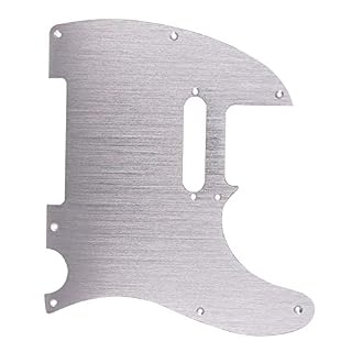 Argent 8 Trous TéLé Guitare Pickguard MéTal Pick pour le Remplacement Standard Pickguard - Les Beatles, Paul McCartney, John Lennon, RIngo Starr, George Harrison Argent 8 Trous TéLé Guitare Pickguard MéTal Pick pour le Remplacement Standard Pickguard – Image 4
