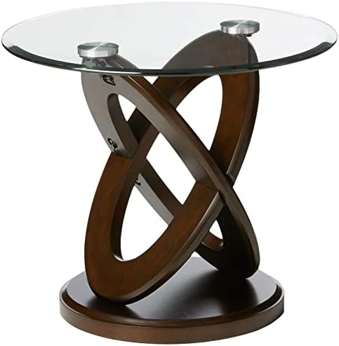 Furniture of America Xenda End Table, Dark Walnut