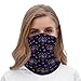 FOSKERV Adult Fashion Neck Gaiter Headwear, Unisex Smooth Non Slip Head Cover Scarf, Windproof Seamless Bandana for Outdoors, Cool Dragon Purple Floral Rose Black