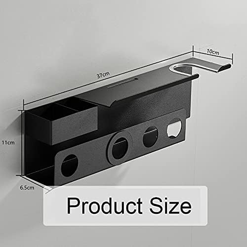 Hosoncovy Hair Dryer Wall Mount Holder Stand Blow Dryer Holder Rack Hook Organizer with Shelf for Dyson Supersonic Hair Dryer - Image 3