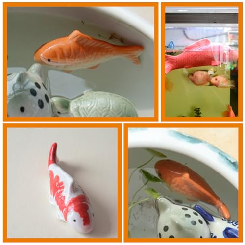 Image of Milisten 2pcs Lifelike Ceramic Floating Fish Ornaments for Aquarium and Decor Vibrant Simulation Decorations Lightweight and Compact Fish Tank Accessories Mixed Style