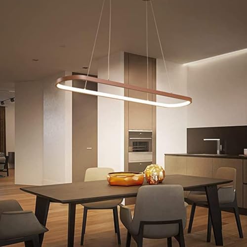 Lustre bureau ovale LED dimmable pour un éclairage de travail moderne et sur mesure