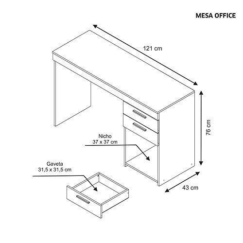 Mesa Escrivaninha Escritório Office Conjunto Com Cadeira Escritório Giratória Style Charles Eames