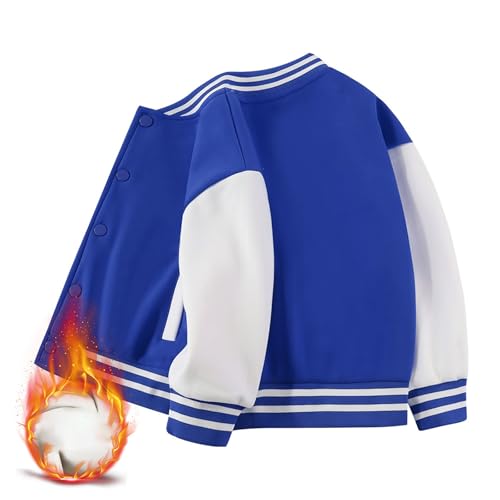 Boy's 𝚅arsity Jackets Kid's Baseball Jacket Top for Girl Outerwear Jackets Sports Track Jackets Coat2