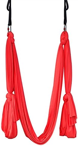 Yoga Hammock Aerial Kit Extra Long Studio Quality Flying Silk Premium Safe Set Includes Hardware, Daisy Chains and Guide by Kurma