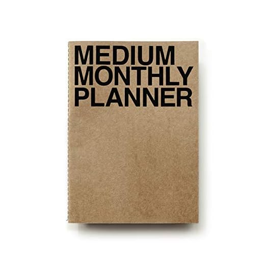 JSTORY Medium Monthly Planner Lays Flat Undated Year Round Flexible Cover Goal/Time Organizer Thick Paper Eco Friendly Customizable Stitch Bound A5 16 Months 150 GSM 18 Sheets Kraft