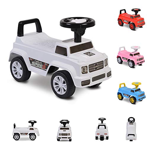 Moni Rutschauto Kinderauto Speed JY-Z12 Musikfunktion, ab 18 Monaten, max. 25 kg, Farbe:weiß