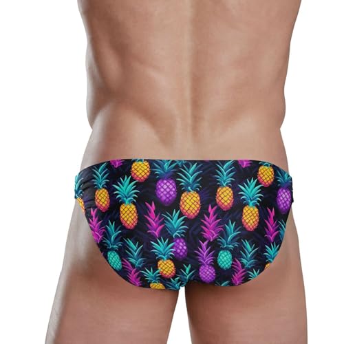 Pineapple Fruit Swim Briefs for Men Swimsuit Bikini Swimwear S B04010113