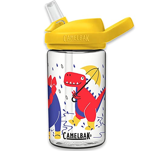 Image of CamelBak eddy+ 14oz Kids Water Bottle with Tritan Renew - Straw Top, Leak-Proof When Closed, Mesozoic Monsoon