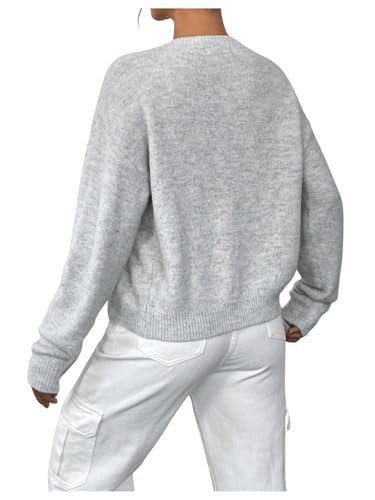 GORGLITTER Women's Button Up Knit Cardigan Open Front Casual Dressy Fall Trendy 2025 Cute Long Sleeve Sweater3