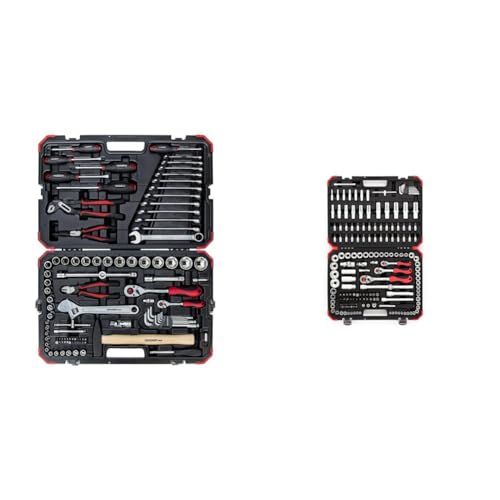 GEDORE red Steckschlüsselsatz, 100-teilig, Mit Umschaltknarre red Steckschlüsselsatz, 172-teilig, Mit Umschaltknarre, Ratschen, Steckschlüssel und Bitsatz