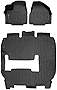 SMARTLINER Floor Mats 3 Row Liner Set Black for 2017-2021 Chrysler Pacifica L Model Only with 2nd Row Deluxe Bench Seat