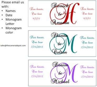 300 Monogram Bubble Labels/Personalized Wedding Stickers/Wrappers