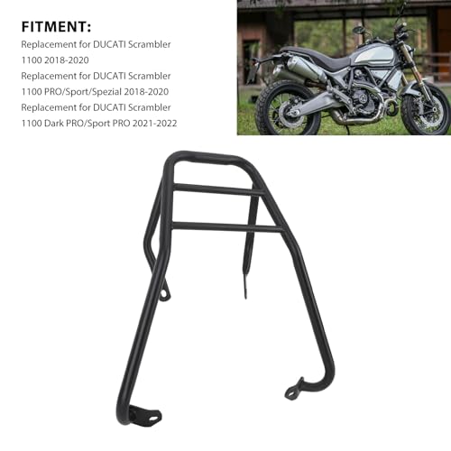 Brilluxa Motorcycle Rear Luggage Rack for Ducati Scrambler 1100 Pro Sport, High Strength Motorcycle Cargo Carrier Holder Rear Storage Rack Bracket