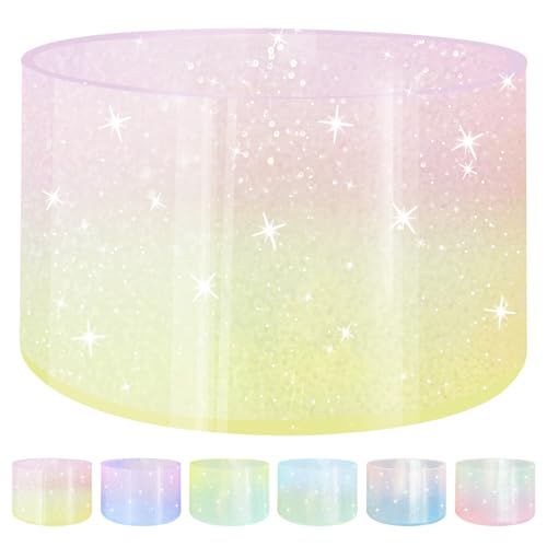 Gradient Jelly Luster Glitter Silicone Boot Sleeve for Cup(Pinkish Yellow)