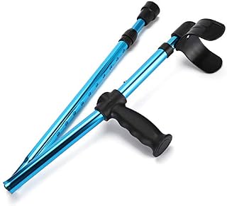 Walking Cane, Portable Folding Forearm Crutches Adult, Adjustable Telescopic Underarm Cane Crutch for Seniors Disabled Elderly (pack of 1/blue)