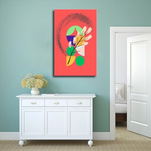 Impression sur toile abstraite colorée triptyque 61x91 cm - 4