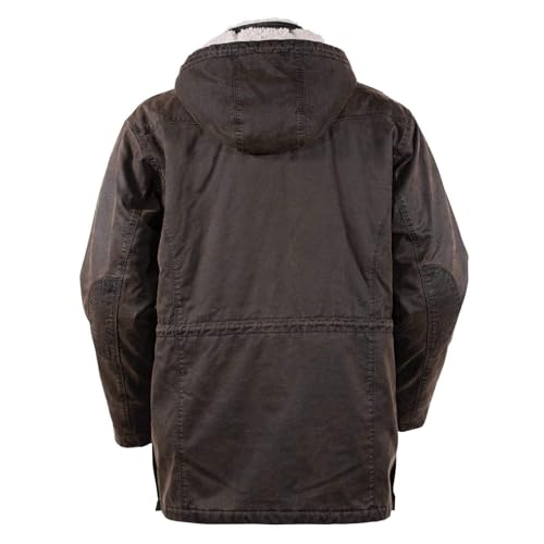 Image of OUTBACK TRADING Men's 29739 Nolan Warm Cotton Outdoor Casual Western Long Sleeve Jacket with Removable Hood