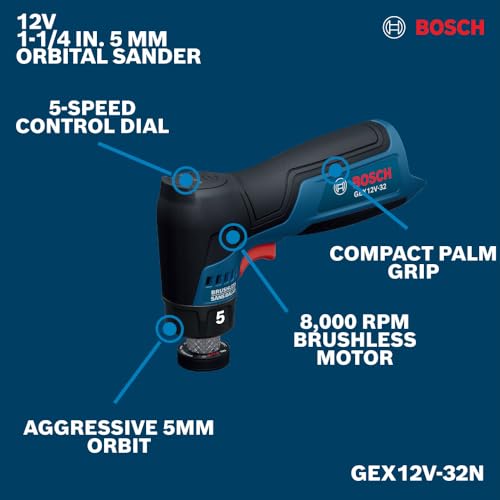 Bosch GEX12V-32N Cordless Random Orbital Sander