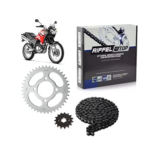 Kit Relação Transmissão Yamaha XTZ 250 Ténéré (10-18) / Lander (09-20) com retentor (O-ring) TOP Aço