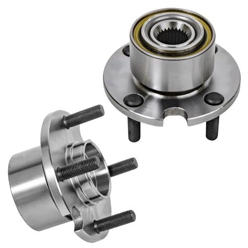 Image of Detroit Axle - 2pc Front Wheel Bearing Hubs for Dodge Daytona Charger Shadow Chrysler Lebaron Dynasty Plymouth Voyager Caravelle Acclaim, Wheel Bearing and Hubs Assembly Replacement