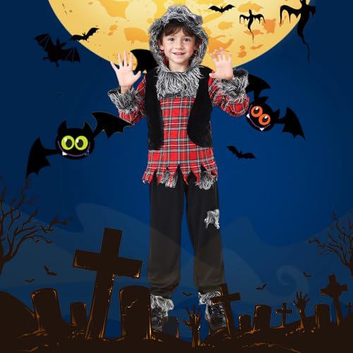 Disfraz Wild Wolfie Hombre Lobo Para Niños 5-6 Años miniatura 6