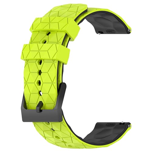 CZhkg Silicona Patrón de Fútbol Pulsera para Suunto Race/Race S Strap, Repuesto de Correa Wristband Correa Brazalete Correa de Reloj Armband para Suunto Race S/Suunto Race (cian negro)