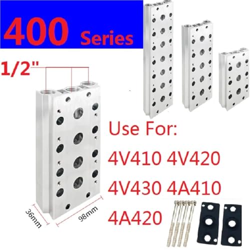 Régulateur pneumatique embase 4V400 12 stations pour stopper les fuites d'air