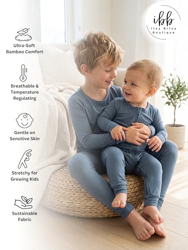 Image of ITSY BITSY BOUTIQUE Viscose Bamboo Baby Pajamas - Boys and Girls Footie Sleeper Convertible 2-Way Zipper Sleeper
