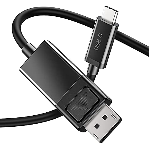 CableGlaxay USB C DisplayPort-kabel, tvåvägskabel Thunderbolt 3 till DP 1.4 stöder 8K@30Hz, 4K@60Hz, 2K@165Hz, kompatibel med MacBook Pro/Air, Dell XPS, Surface Book 2, Chromebook-1.8M