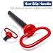 YuGtcen Hitch Pin, Tractor Towing Hitch Pin and Clip, Red Handle Trailer Hitch Pin Gate Pins for Towing RV, Truck, Boat, Car, Tractor (3/4 x 5 incn)