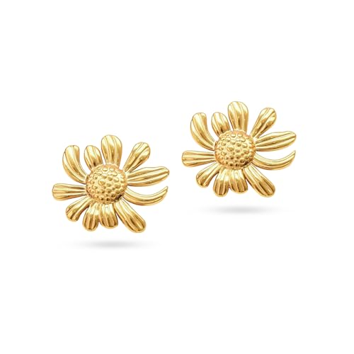Image of Rubans Demi Fine Stainless Steel Stud Earrings Daily Gift for Women & Girls