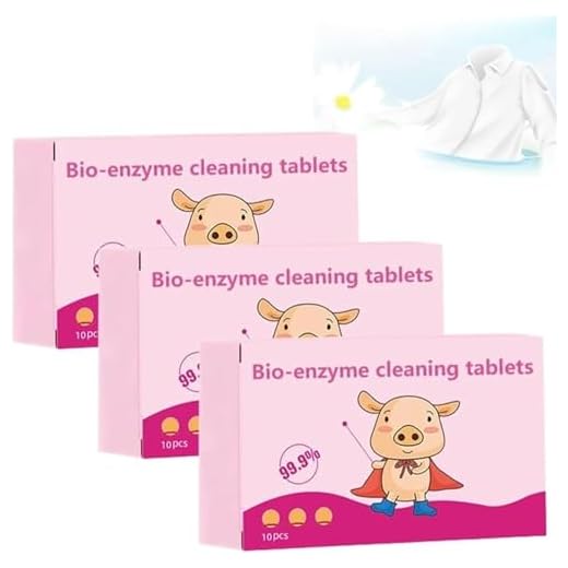 3 Box Multi-Functional Bio-Enzyme Cleaning Tablets for Powerful Stains Removal and Odor Elimination