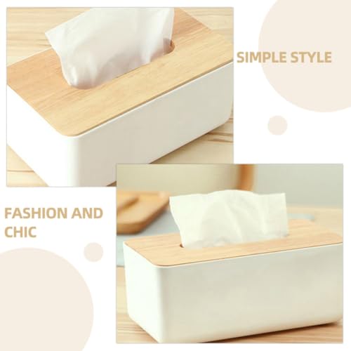 Caja dispensadora de pañuelos diseño rectangular madera premium 7
