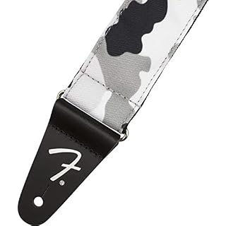 Fender® »CAMO STRAP – 2″« Sangle pour guitare – 5cm de largeur – Couleur: Winter Camo - Les Beatles, Paul McCartney, John Lennon, RIngo Starr, George Harrison Fender® »CAMO STRAP - 2"« Sangle pour guitare - 5cm de largeur - Couleur: Winter Camo – Image 2