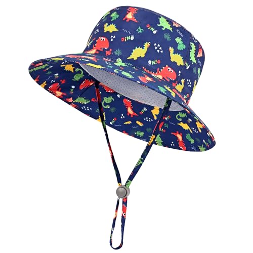 Image of Kids Toddler Baby Boy Sun Hat Summer Bucket Hats with UPF 50+ UV Sun Protective