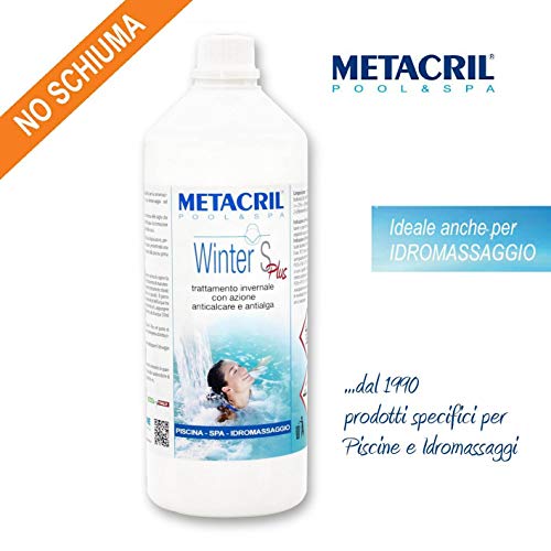 Metacril Dual Action Anti-Algae and Anti-Limescale High Concentration Paint - Winter S Plus 1 Litre + Graduated Dispenser - Immediate Delivery