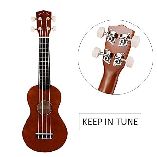 POMAIKAI Ukulélé soprano en bois arc-en-ciel pour débutants 53,3 cm avec housse de transport pour enfants, étudiants et débutants 21 inch (marron) - Les Beatles, Paul McCartney, John Lennon, RIngo Starr, George Harrison POMAIKAI Ukulélé soprano en bois arc-en-ciel pour débutants 53,3 cm avec housse de transport pour enfants, étudiants et débutants 21 inch (marron) – Image 3