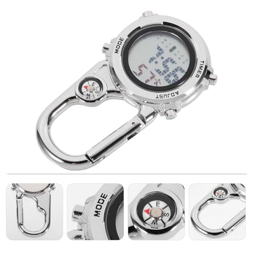 Reloj de bolsillo para hombre con mosquetón multiusos resistente de 1 pieza 7