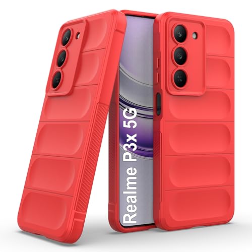 Image of Zapcase Back Case Cover for Realme P3x 5G | Compatible for Realme P3x 5G Back Cover | Liquid Silicon Magic Case with Camera Protection | Red