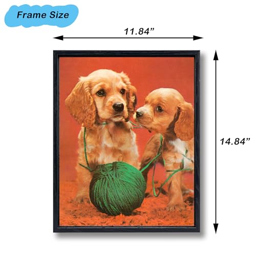 Image of Canvas Frames for 11 inchx14 inchPaintings with 0.6 inch~0.9 inch Deep Black | VAREIHNAZ Canvas Floater Frames for 11 inchx14 inchCanvas Paintings,Floating Frames for Wall Decor,No Glass or Back(Black)