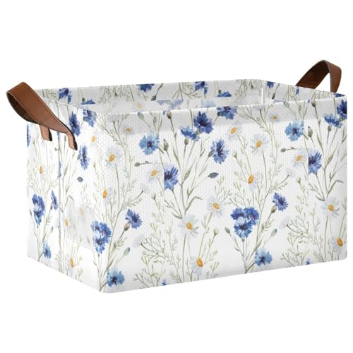 Kjovgcb �����`���[�o�X�P�b�g�r���A���U�[�n���h���t���܂肽���ݎ��{�b�N�X�A�L�b�`���p�o�X�P�b�g�I�[�K�i�C�U�[ 16x11.4x10�C���` ���ʉ�R�[���t�����[�f�C�W�[�z���C�g�u���[ 1��