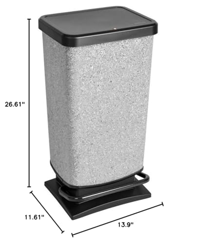 Image of Rotho Paso 40 Litre Pedal Bin, Granite